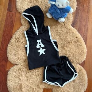 PatPat Black and White Kids Matching Set